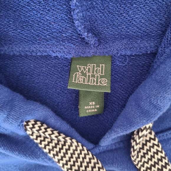 Wild Fable Royal Blue Cropped Hoodie XS - Picture 7 of 8